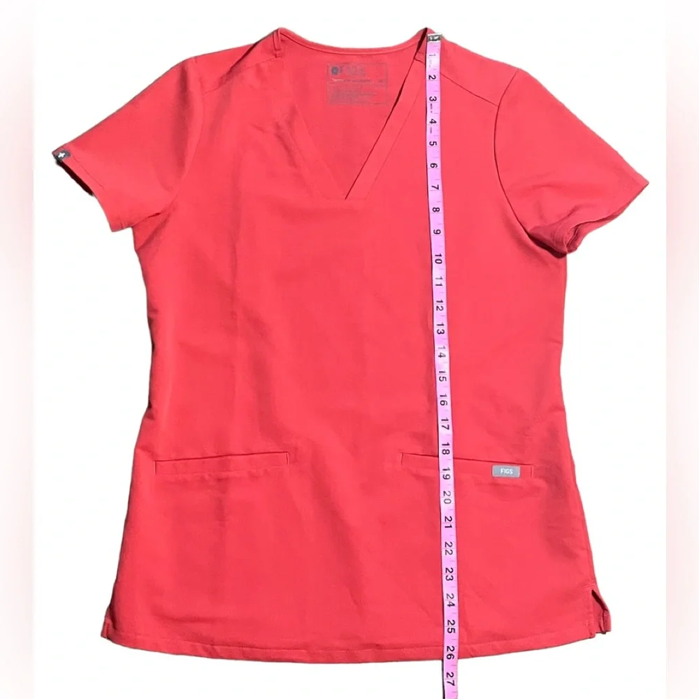 ❤️🧡 FIGS Casma™ Three-Pocket Scrub Top XS Limited Edition color Clay EUC - Picture 6 of 16